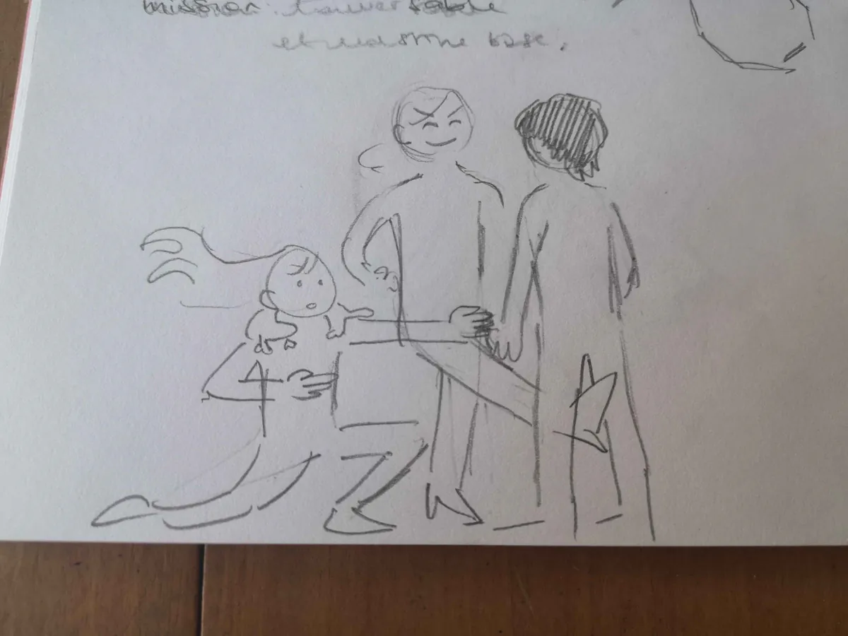 dessin de lumah faisant un karaté chop