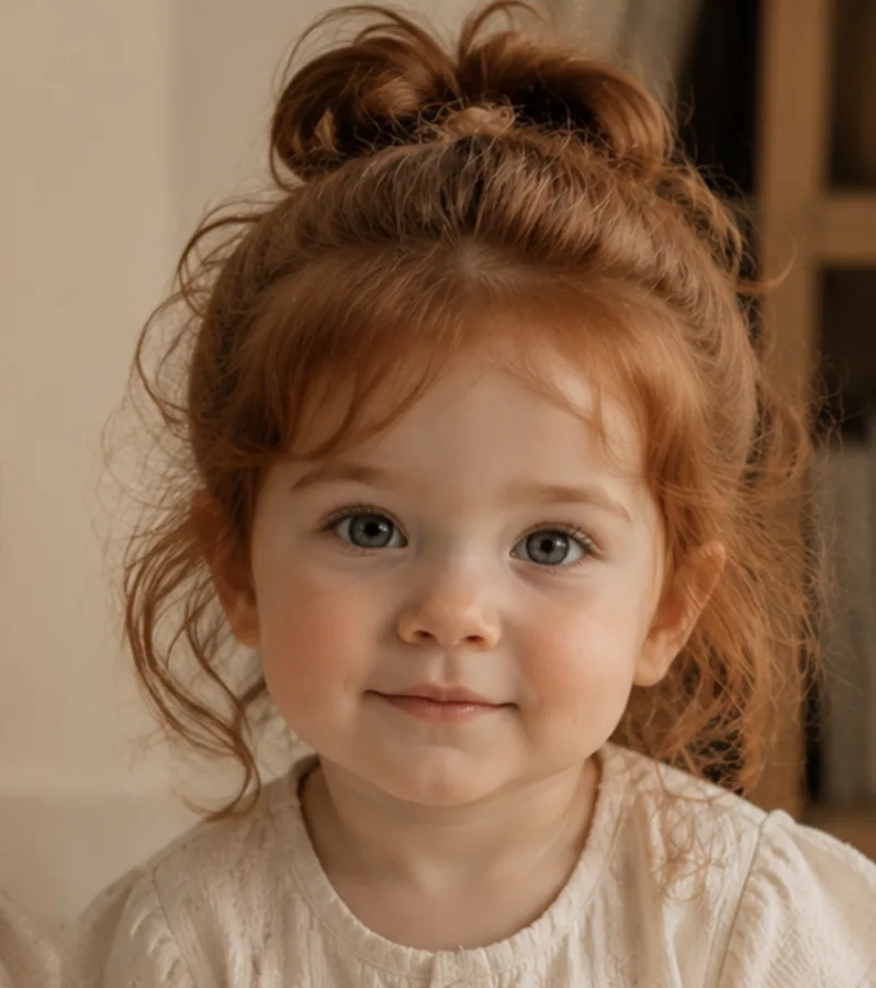 Petite fille semblable comme deux gouttes d'eau à la précédente