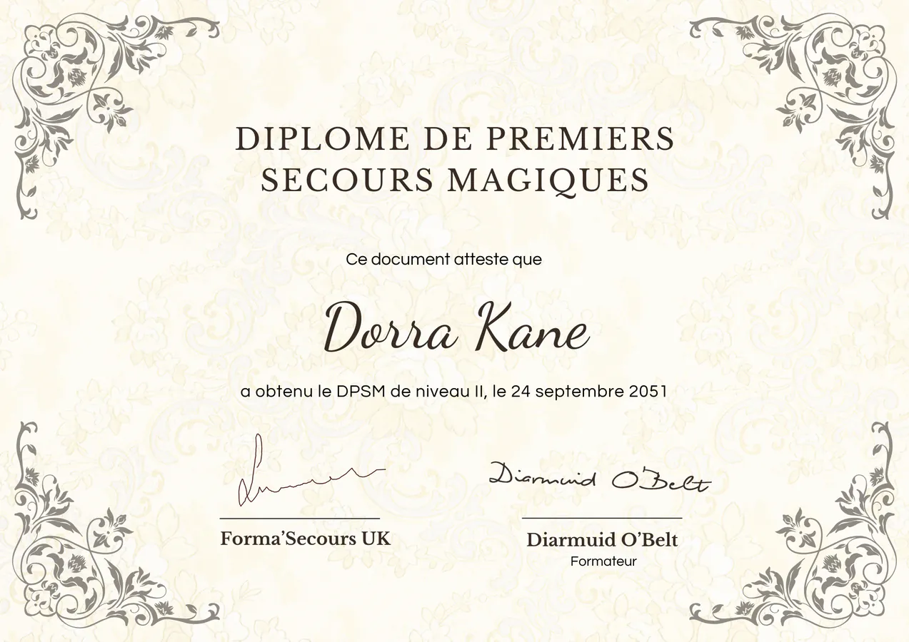 Diplôme DPSM II de Dorra Kane