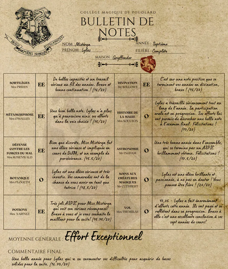 Bulletin de Lylas Mistérya