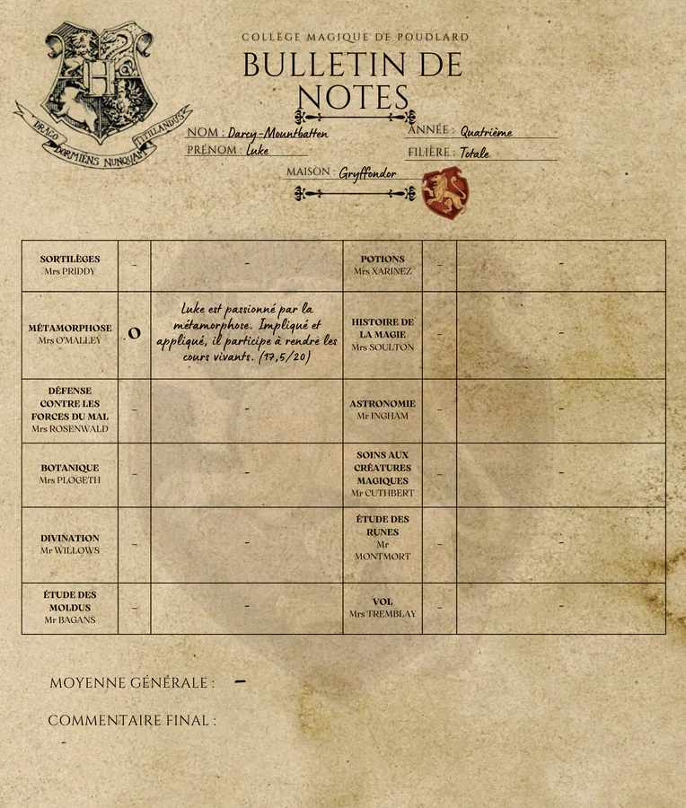 Bulletin de Luke Darcy-Mountbatten