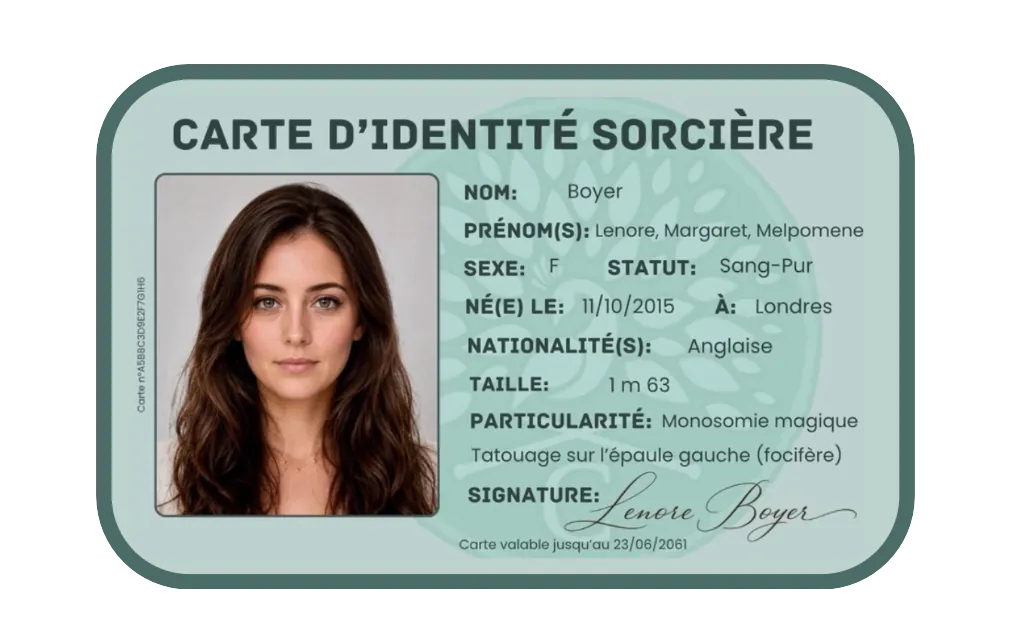 Carte d'identité de Lenore
