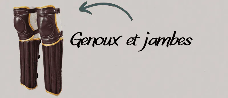 Illustration: Genouillères et protections des jambes