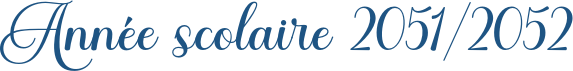 Année scolaire 2051/2052