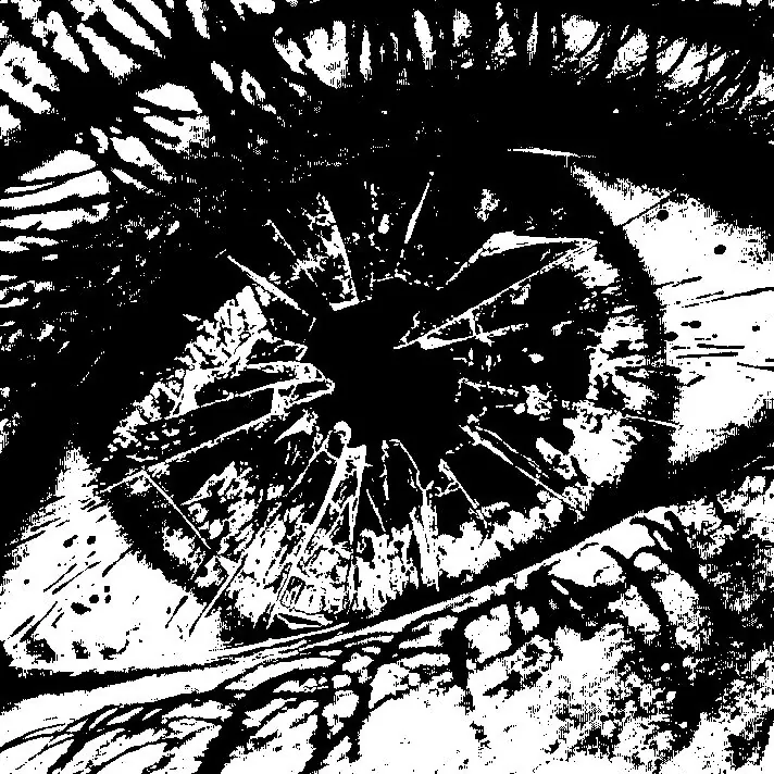 oeil avec un effet mirroir brisé
