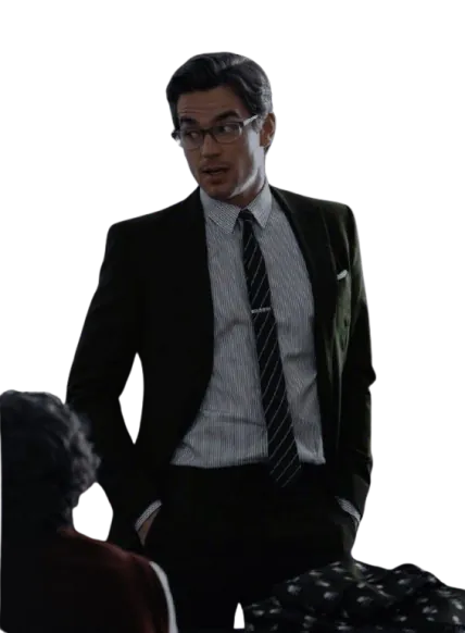homme professeur avec des lunettes