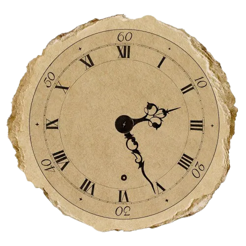 une horloge sur un papier