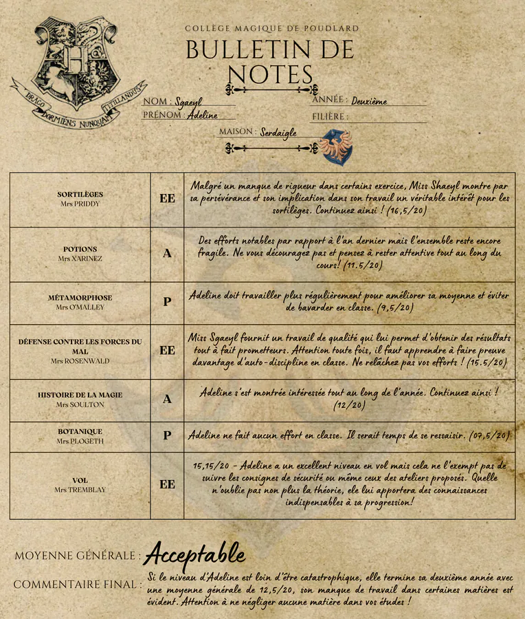 Bulletin d'Adeline Sgaeyl