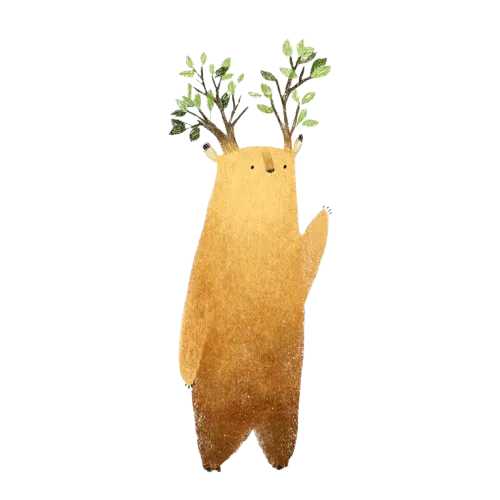 Un dessin d'animal inventé qui fait coucou