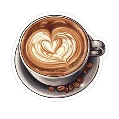 Tasse vue de haut avec un coeur dans le chocolat